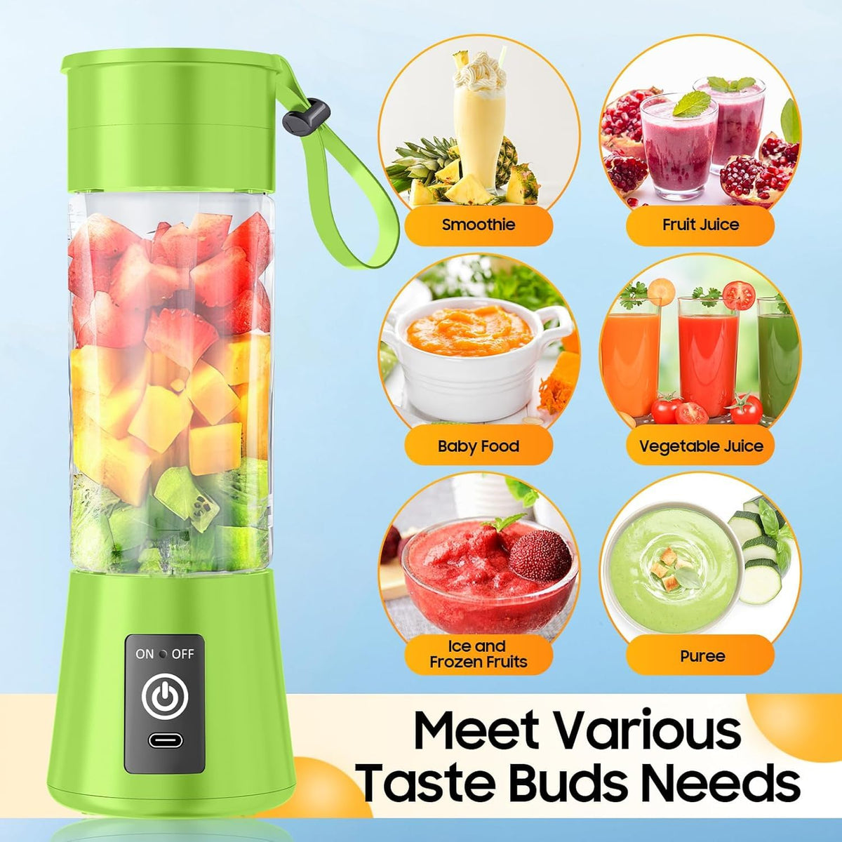 Portable USB Rechargeable Smoothie Blender
