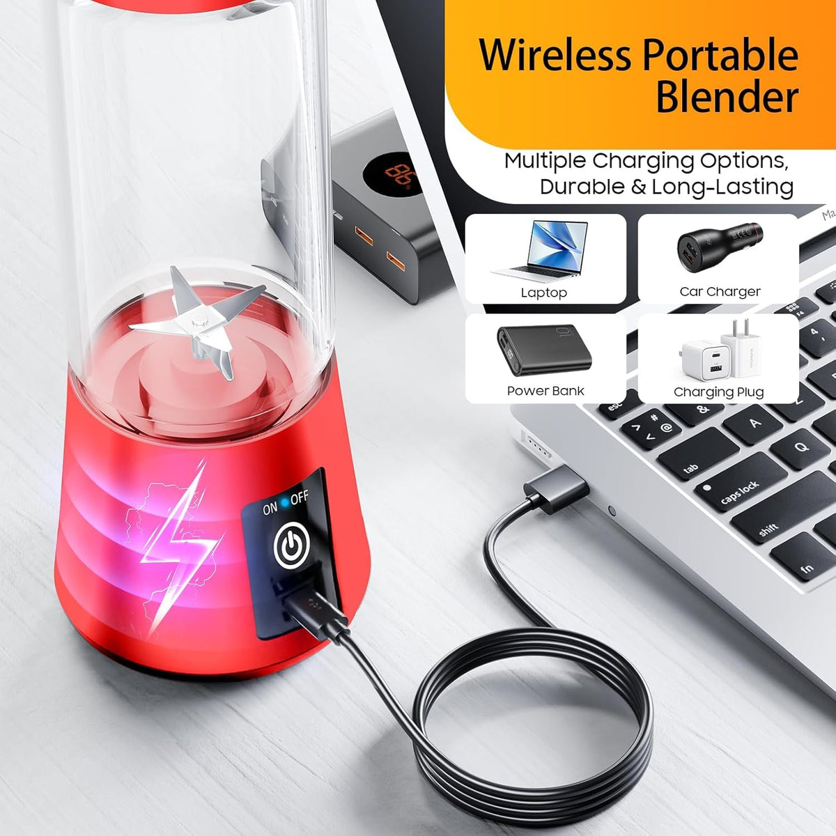 Portable USB Rechargeable Smoothie Blender