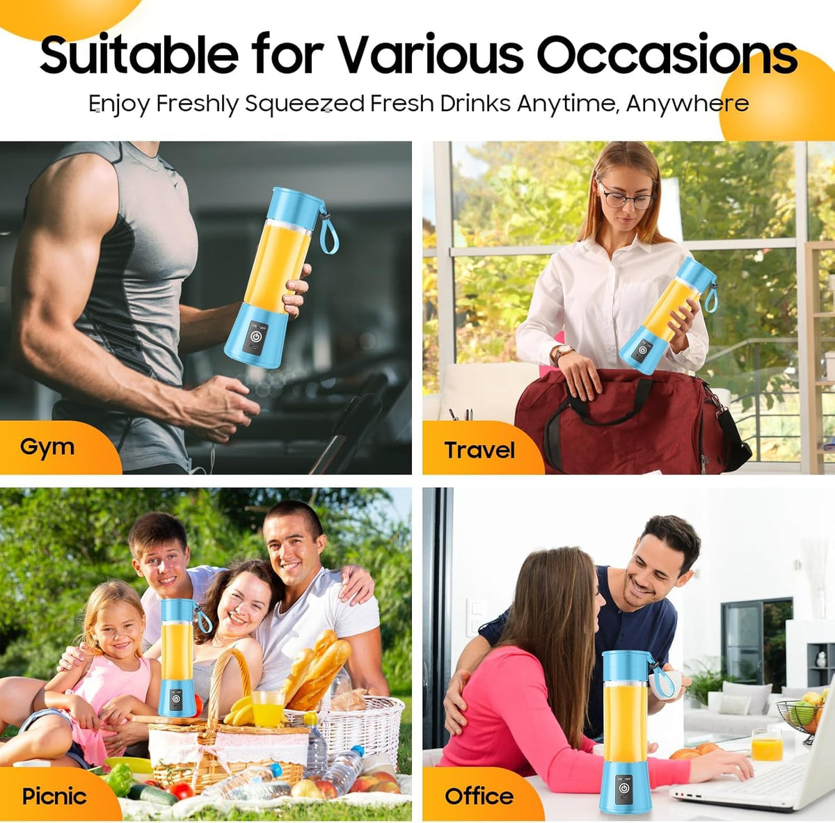Portable USB Rechargeable Smoothie Blender