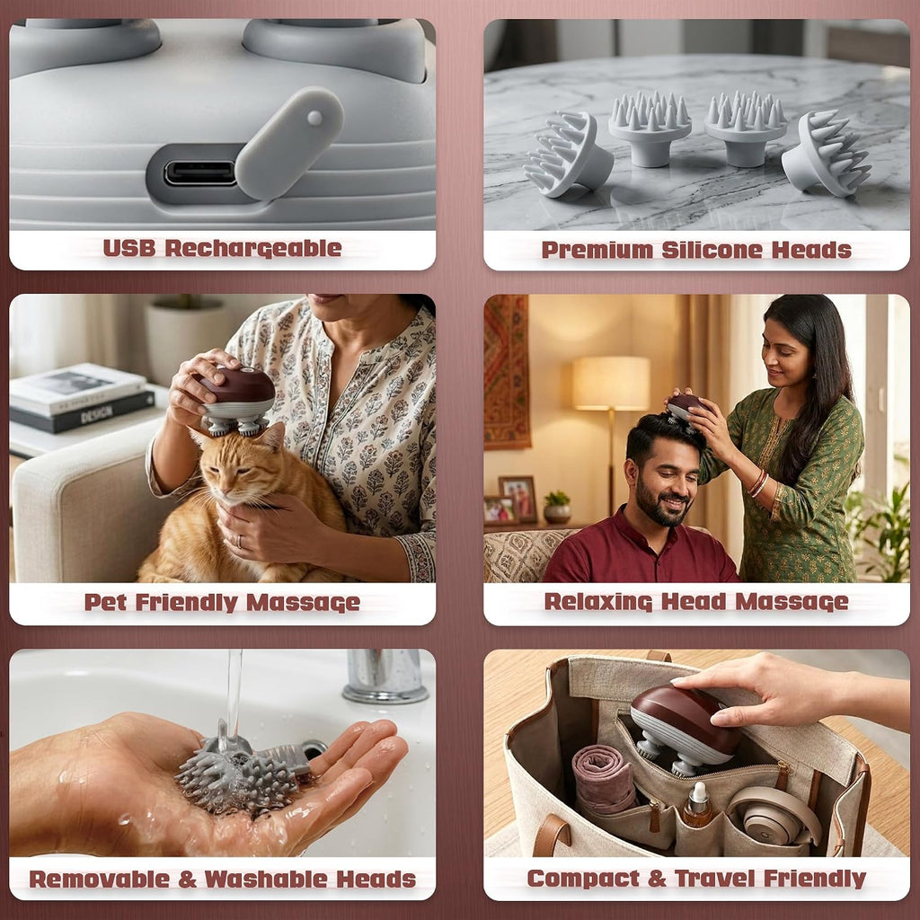 Electric Scalp Massager for Hair Growth